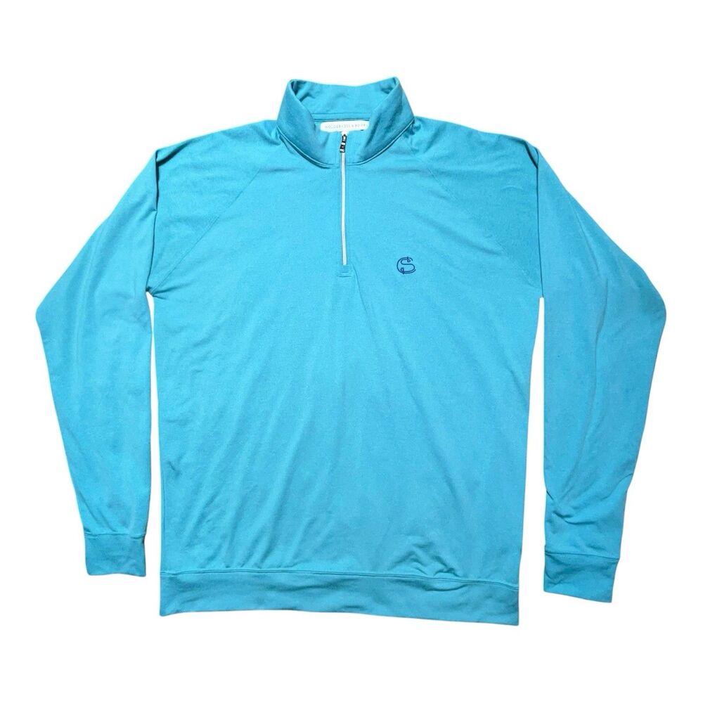 Holderness & Bourne Long Sleeve 1/4 Zip Teal Sweetens Cove Golf Club Men’s M